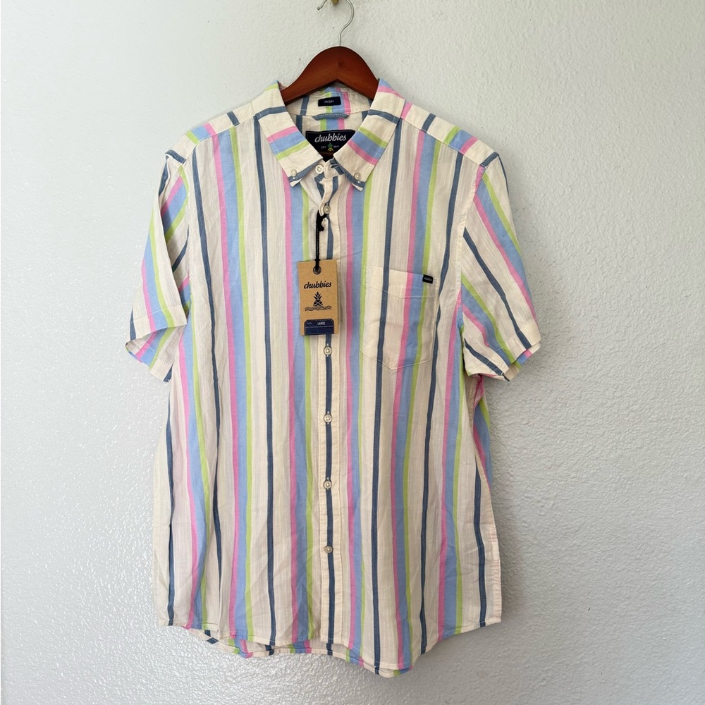 New Chubbies Men’s  Button Down Summer Spring Shirt Size: Large